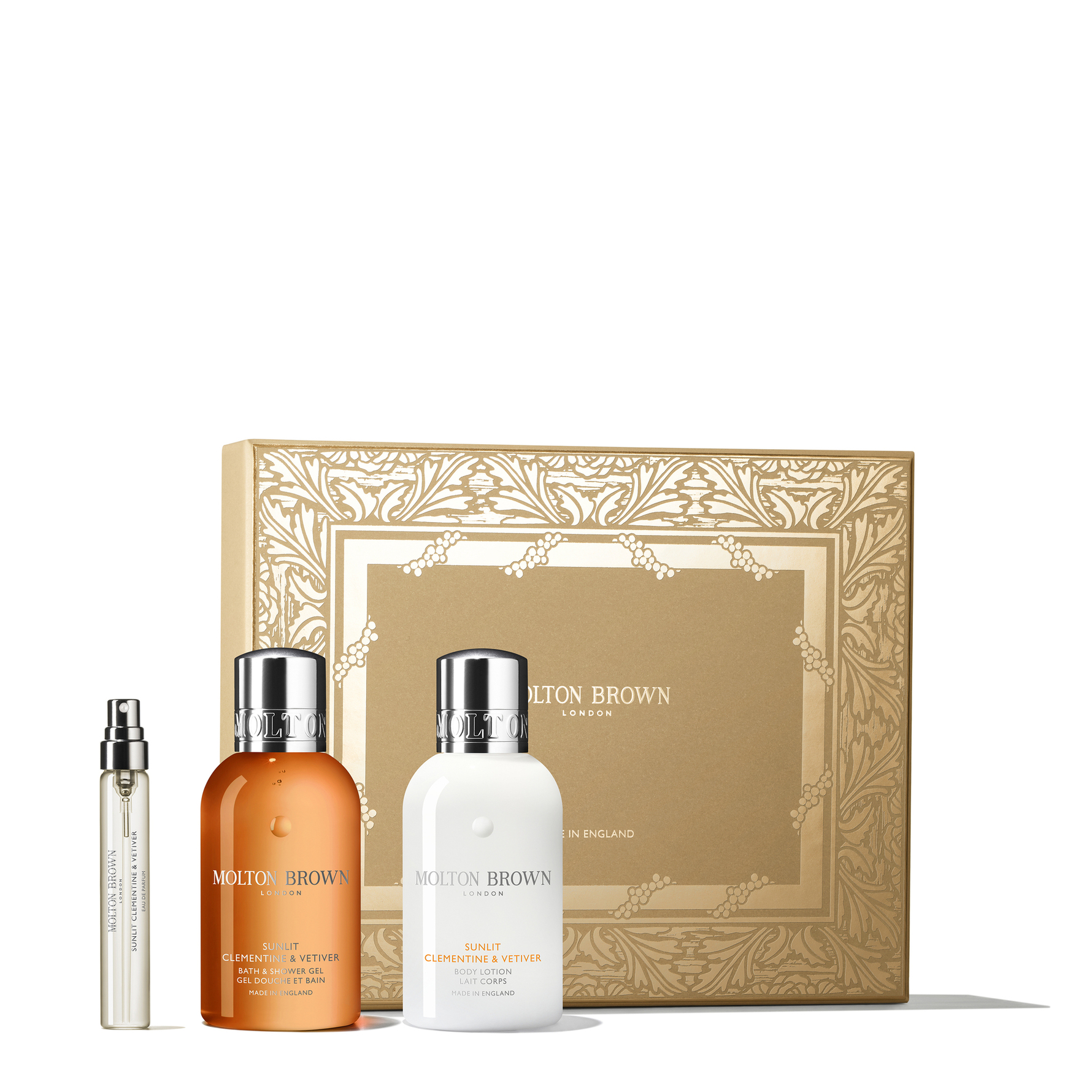 Molton Brown Sunlit Clementine & Vetiver Travel Lotion & Bath Gift Box