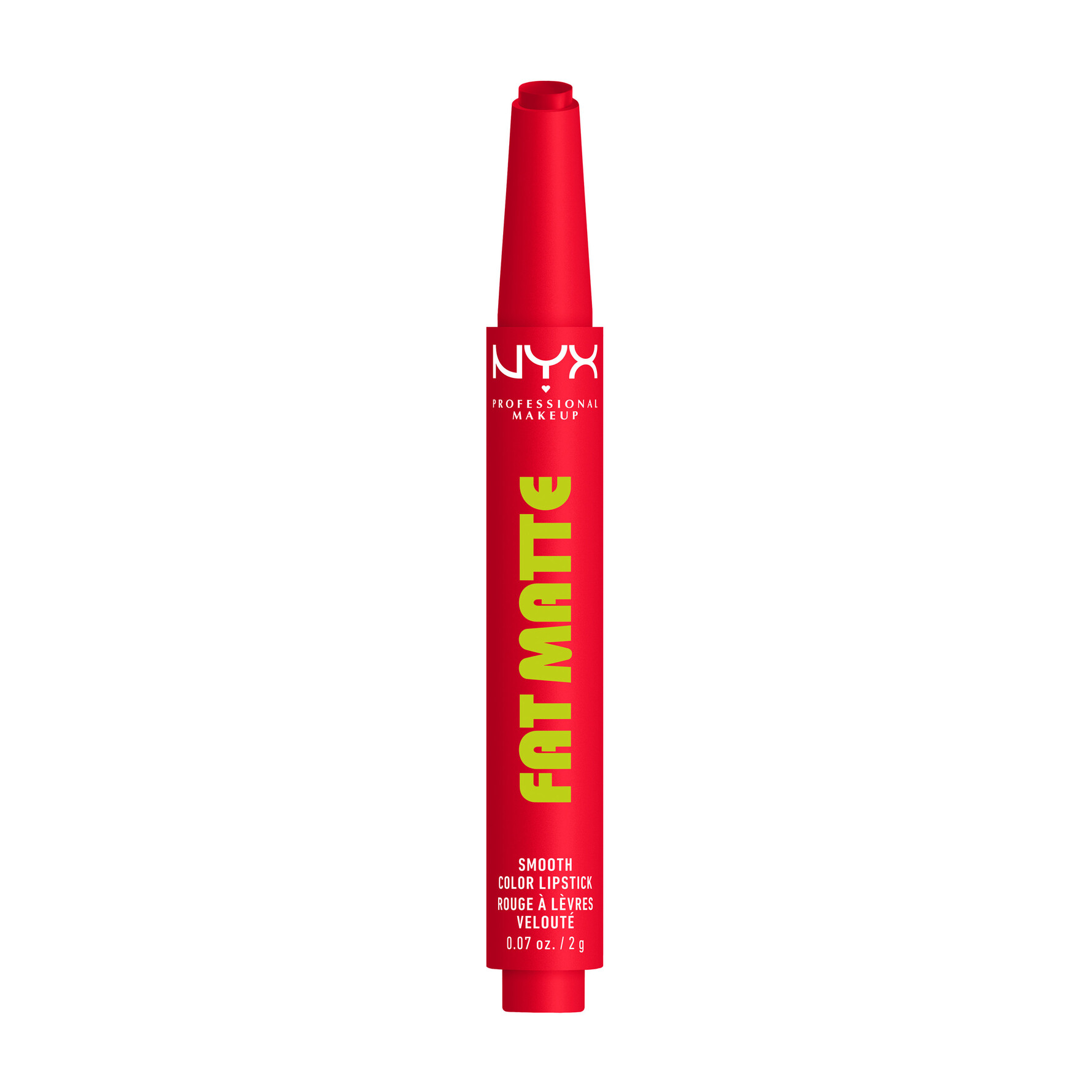 NYX PROFESSIONAL MAKEUP NYX PROFESSIONAL MAKEUP NPMU Fat Matte Slick Click 15 Fuzzy Flame 15 Fuzzy Flame