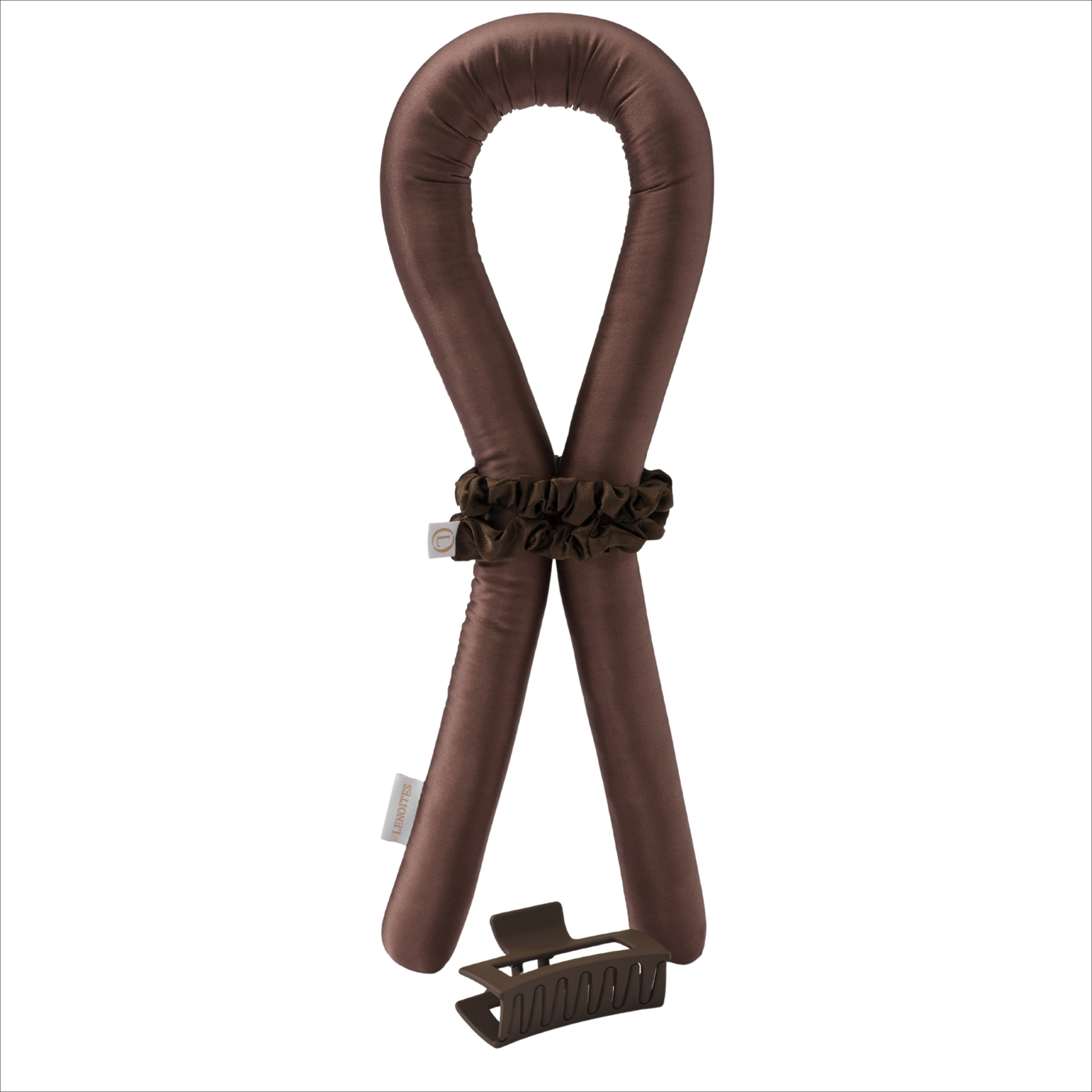 Lenoites Heatless Curls in Mulberry Silk Brown, Medium Brown, Medium