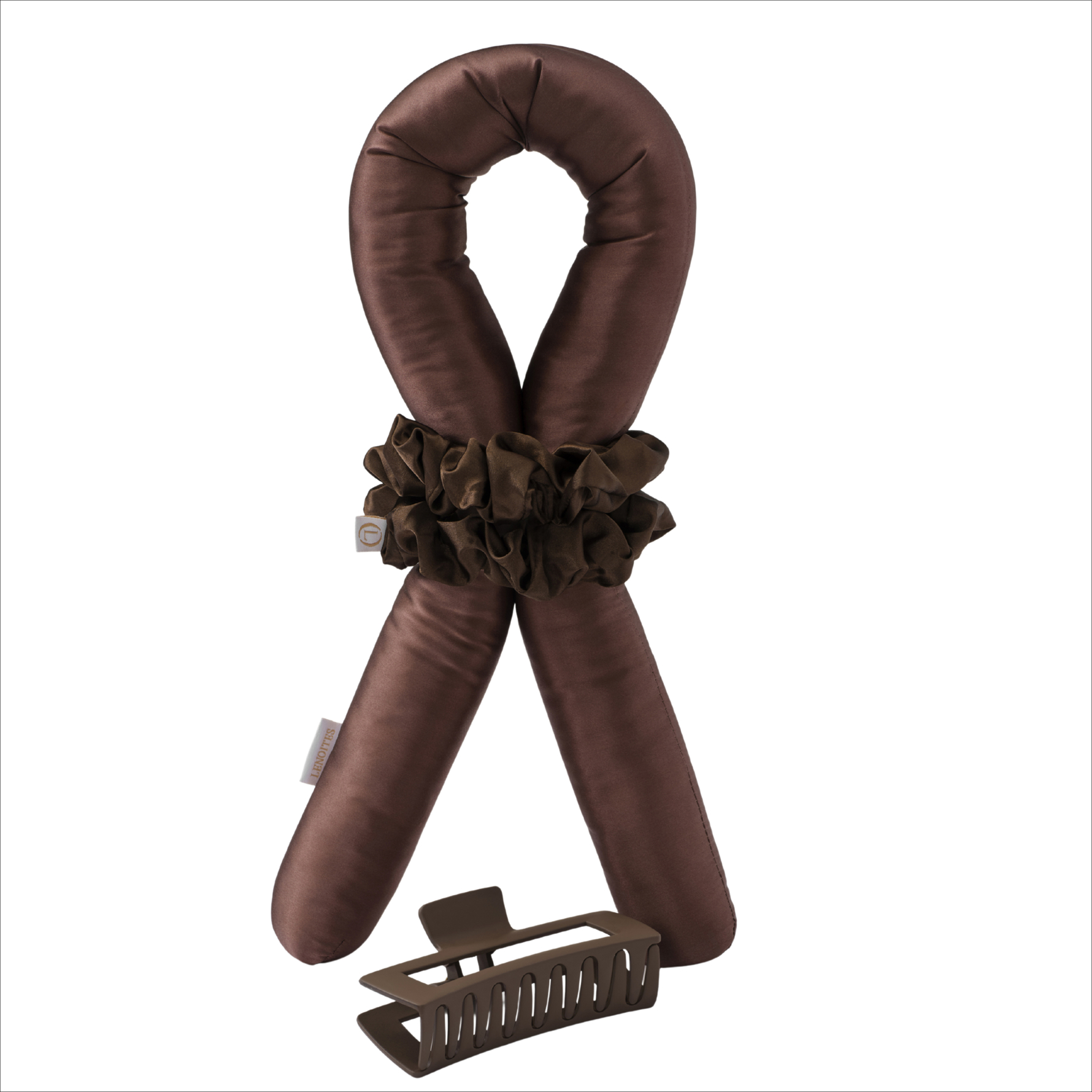 Lenoites Heatless Curls in Mulberry Silk Brown, Large Brown, Large