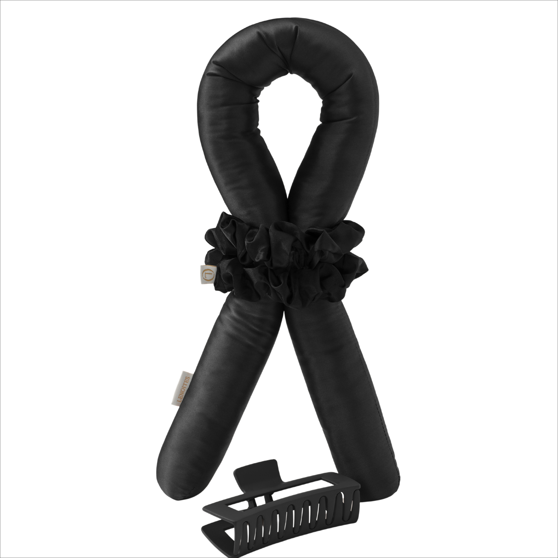 Lenoites Heatless Curls in Mulberry Silk Black, Large Black, Large
