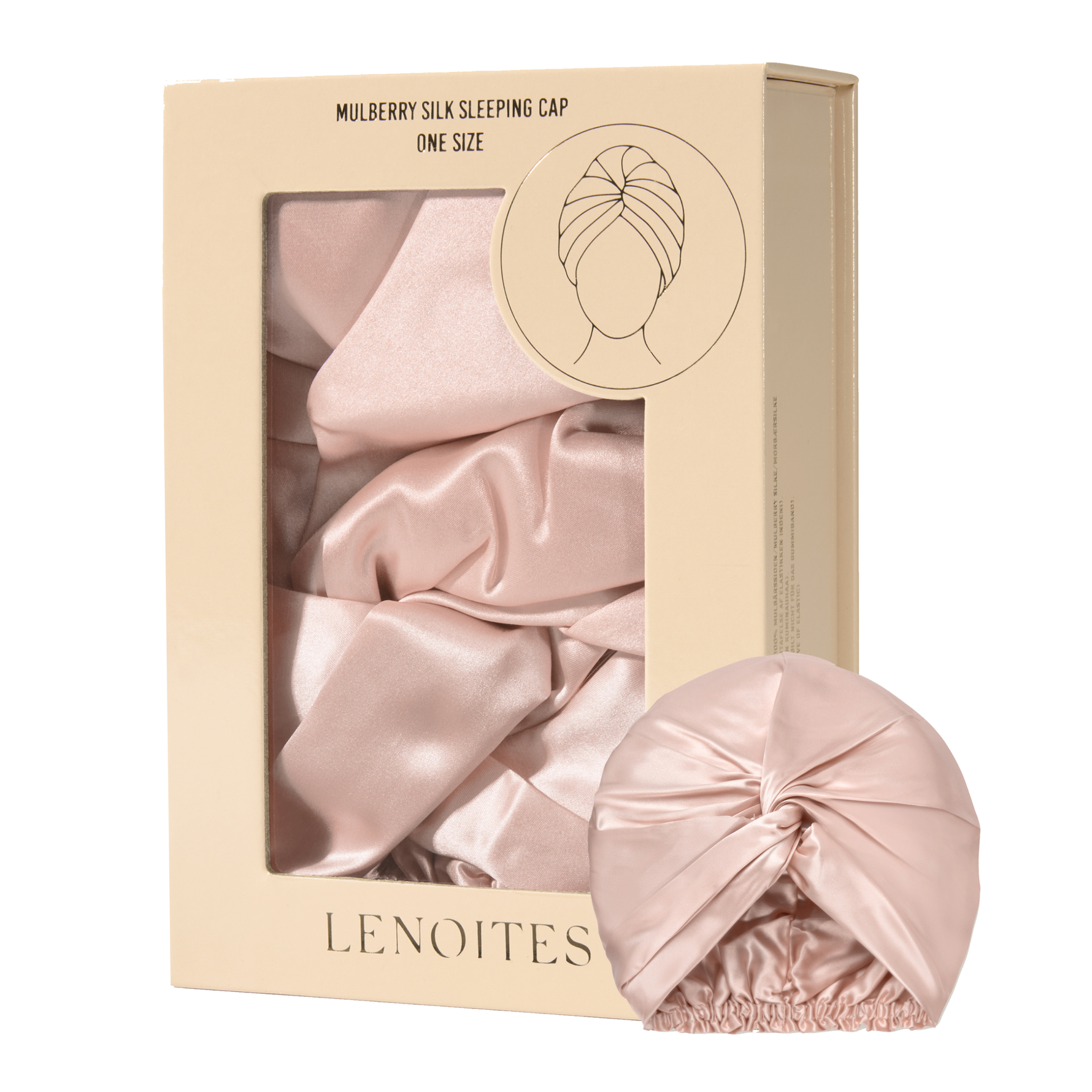 Lenoites Lenoites Mulberry Silk Sleeping Cap Pink Pink