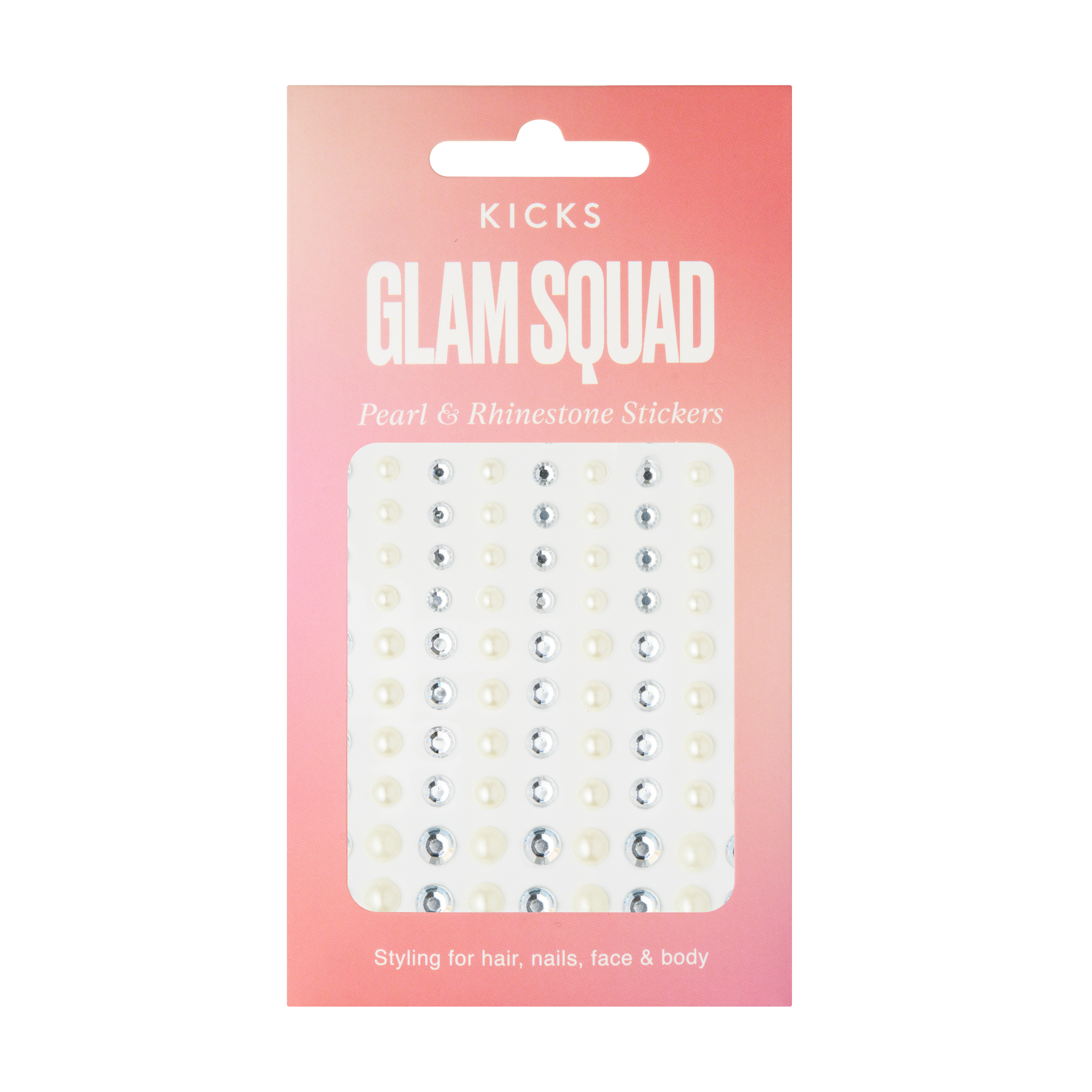 KICKS Beauty KICKS Beauty Glam Squad - Pearl Rhinestone Styling Stickers Silver/Pearl Silver/Pearl