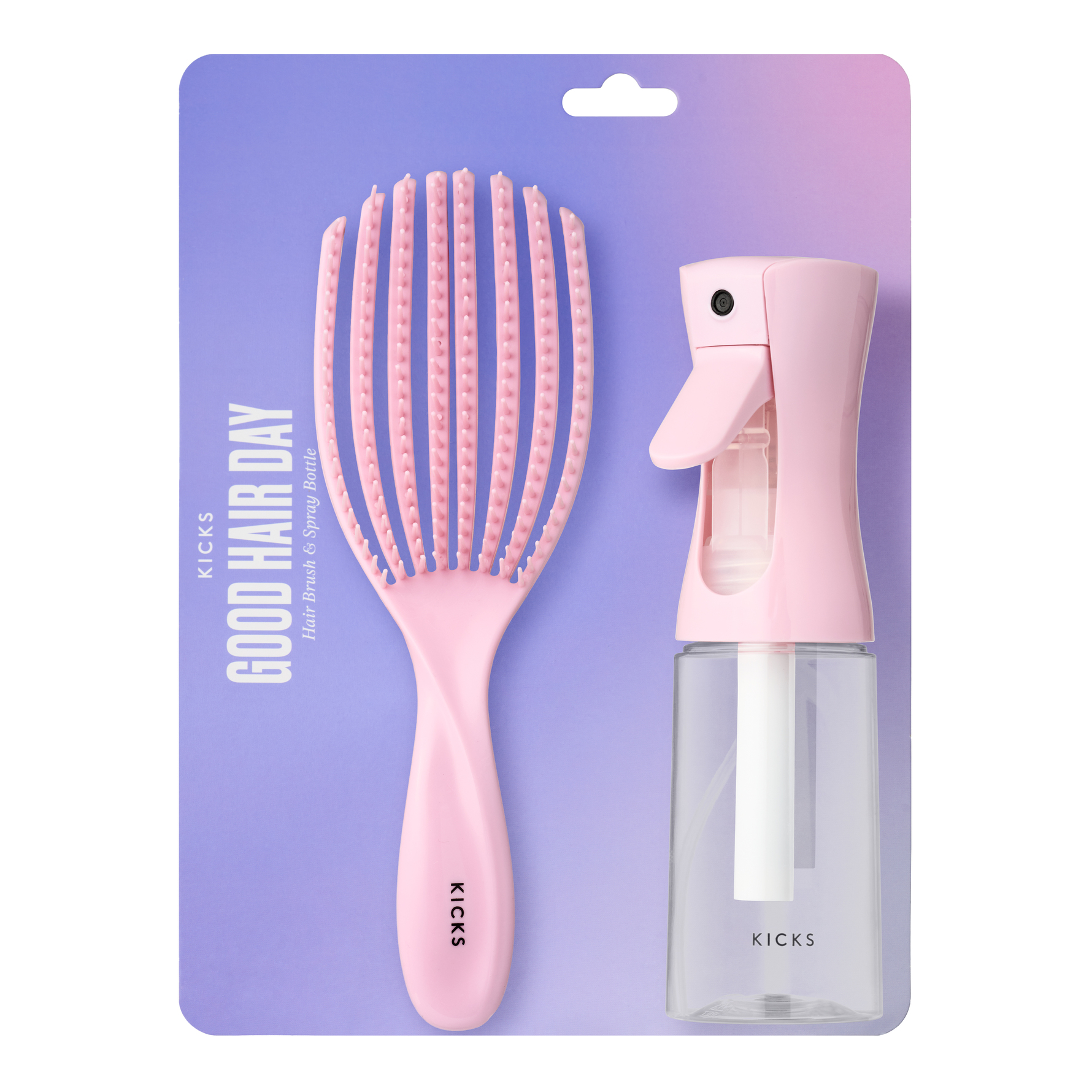 KICKS Beauty KICKS Beauty Spray Bottle & Claw Brush Set Pink Pink