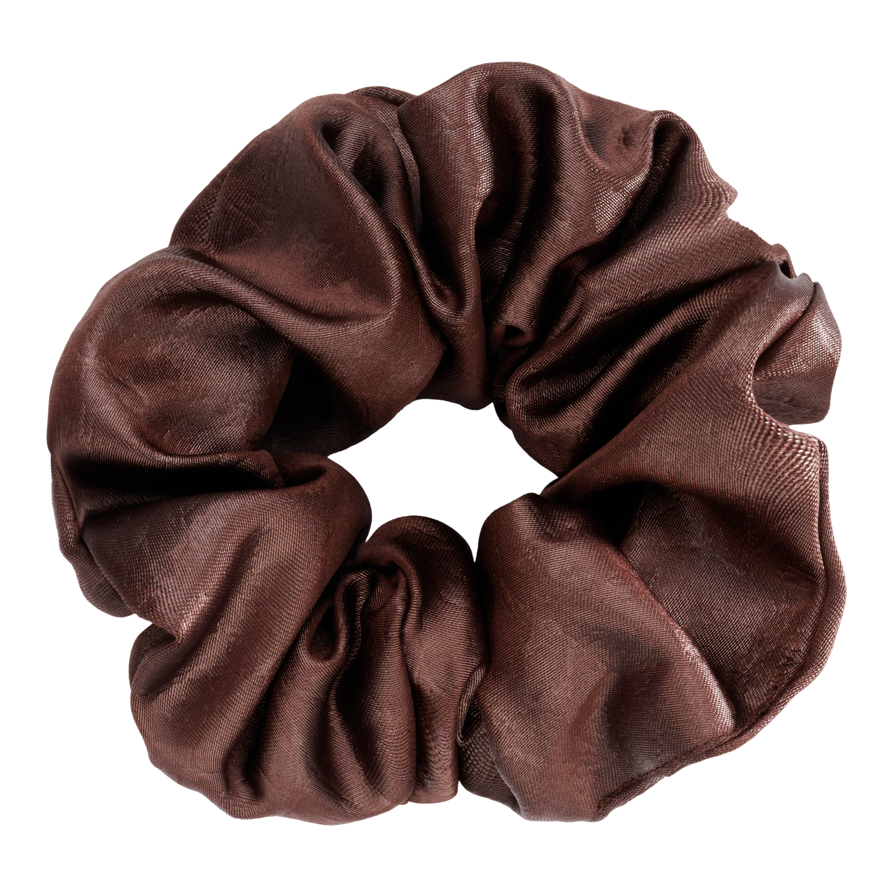 KICKS Beauty Faux Leather Scrunchie Brown Brown