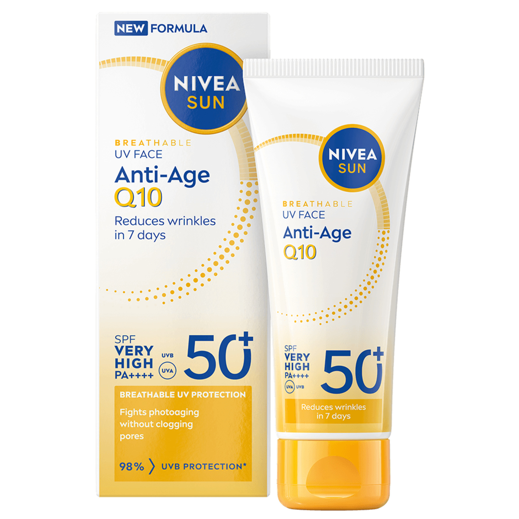 NIVEA Nivea Solskydd Ansikte UV Face Anti-Age Q10 SPF50+ 40 ml 40 ml