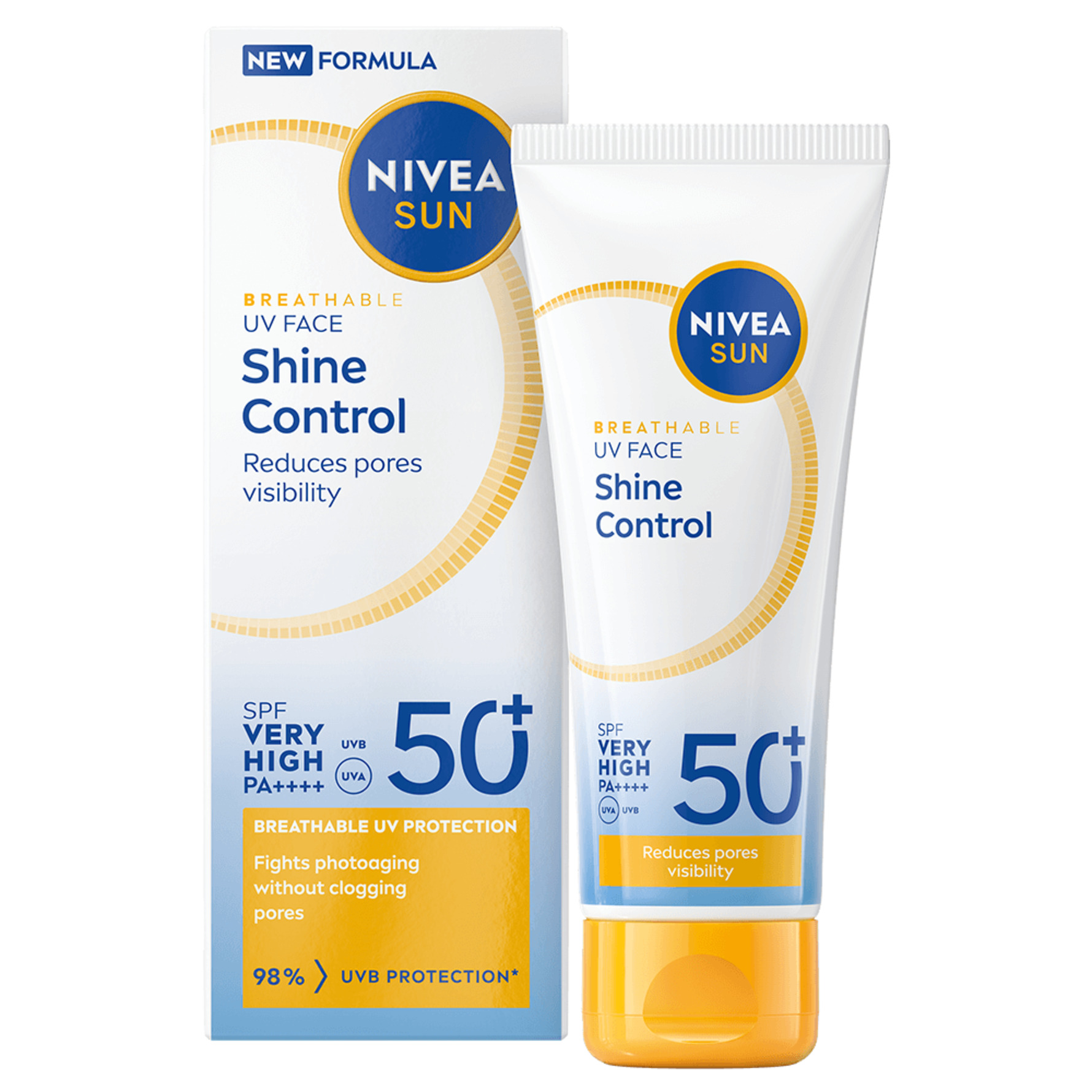 NIVEA Nivea Solskydd Ansikte UV Face Shine Control SPF50+ 40 ml 40 ml
