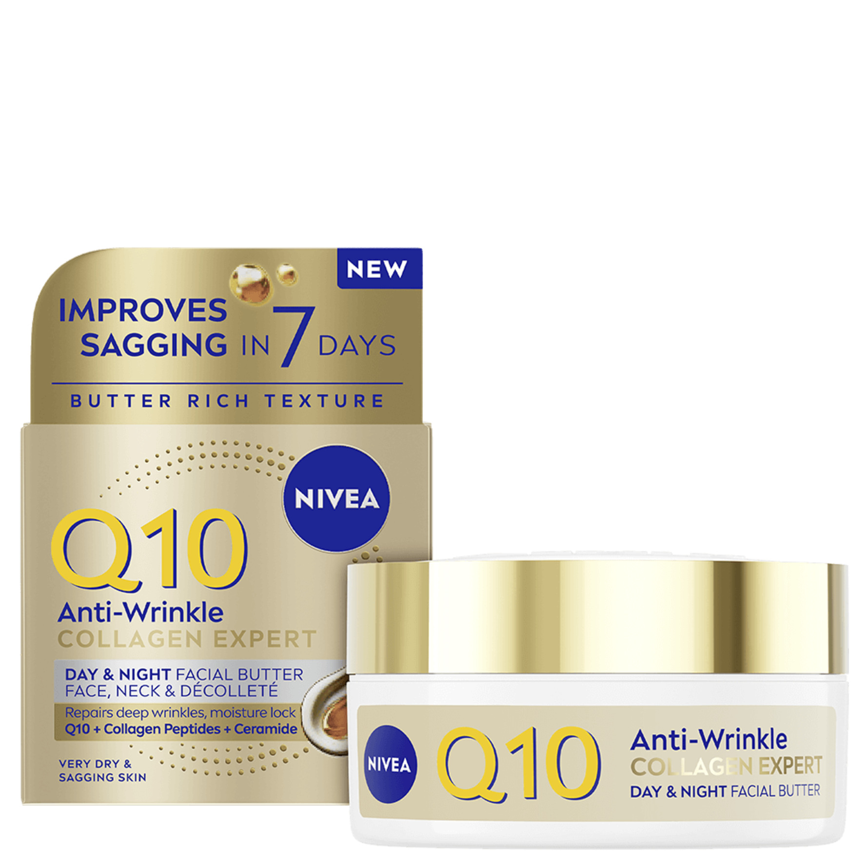 NIVEA Nivea Ansiktskräm Q10 Anti-Wrinkle Collagen Expert Day & Night Facial Butter 50 ml 50 ml