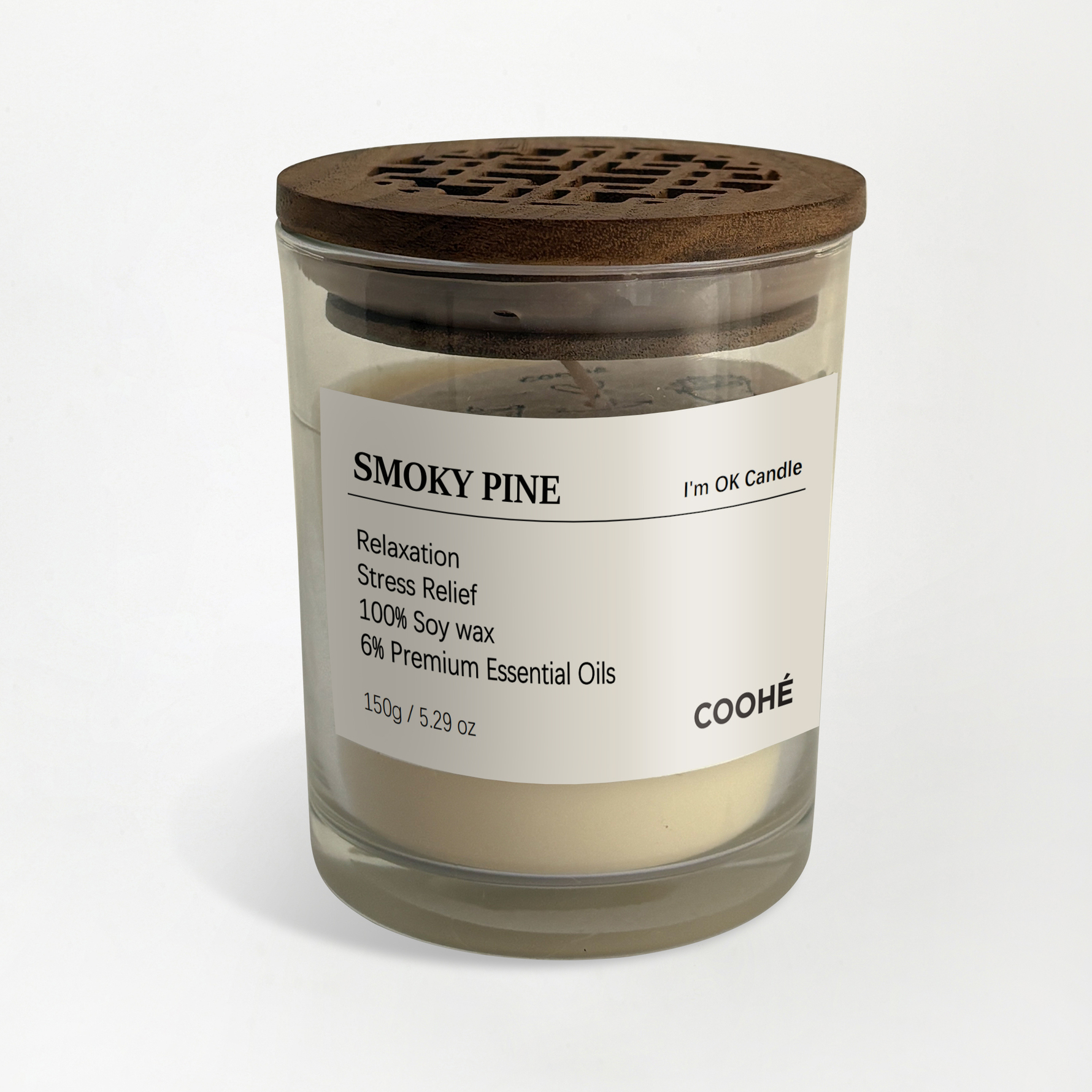 COOHÉ COOHÉ I'm OK Soy Wax Aroma Candle SmOKy Pine 150 g 150 g