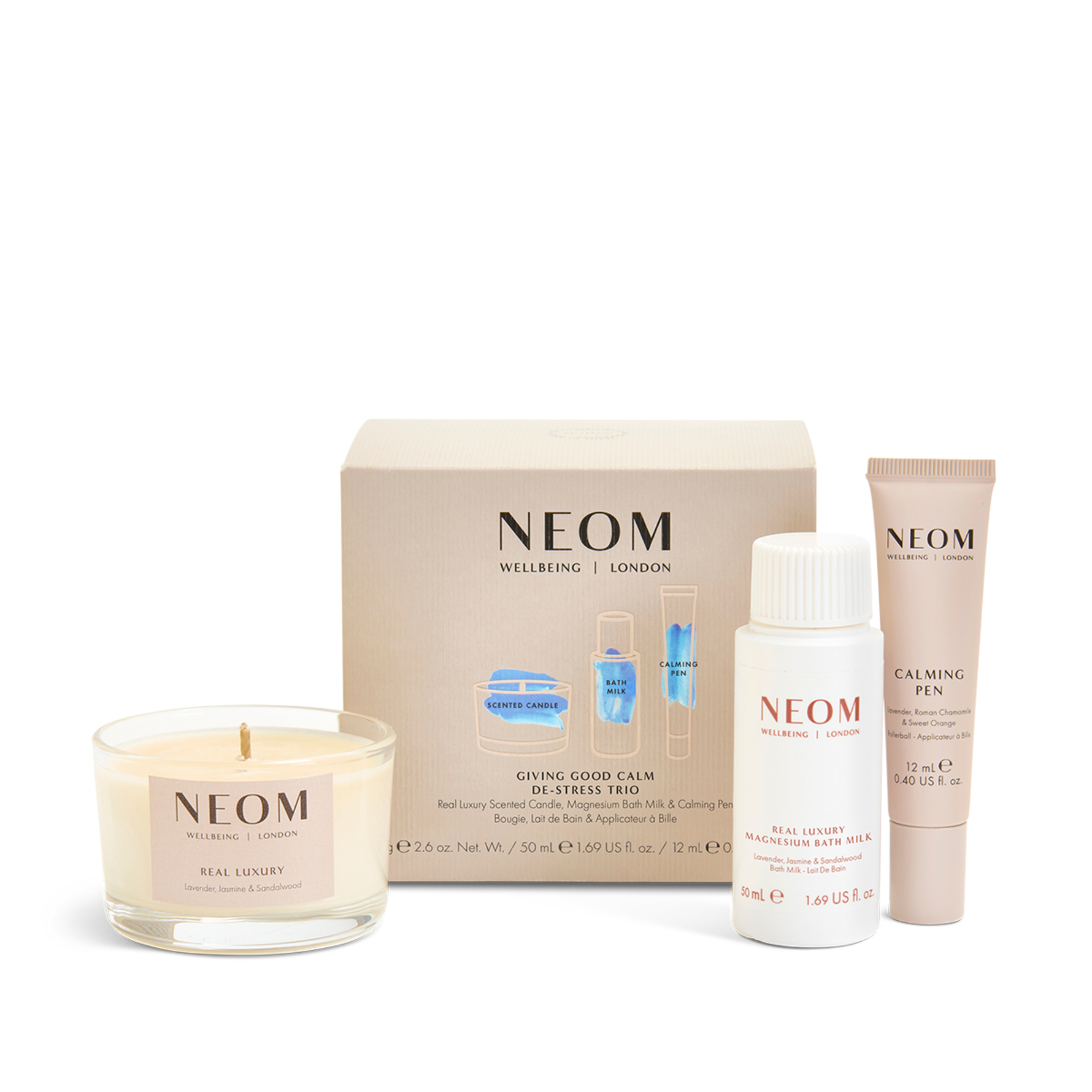 NEOM Wellbeing NEOM Wellbeing Giving Good Calm De-Stress Trio NEOM Wellbeing Giving Good Calm De-Stress Trio NEOM Wellbeing Giving Good Calm De-Stress Trio