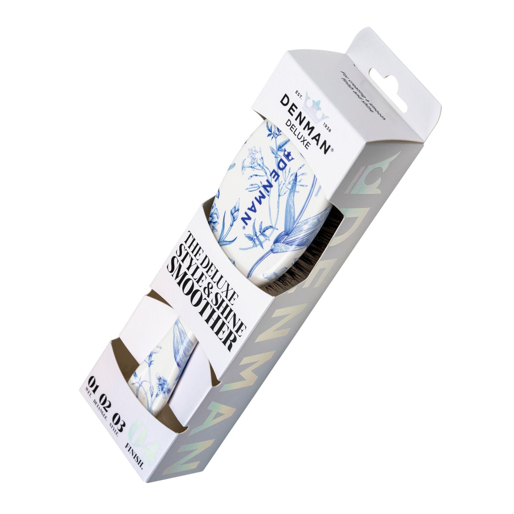 Denman Denman Deluxe D81M Medium Style & Shine Brush Blue Belle