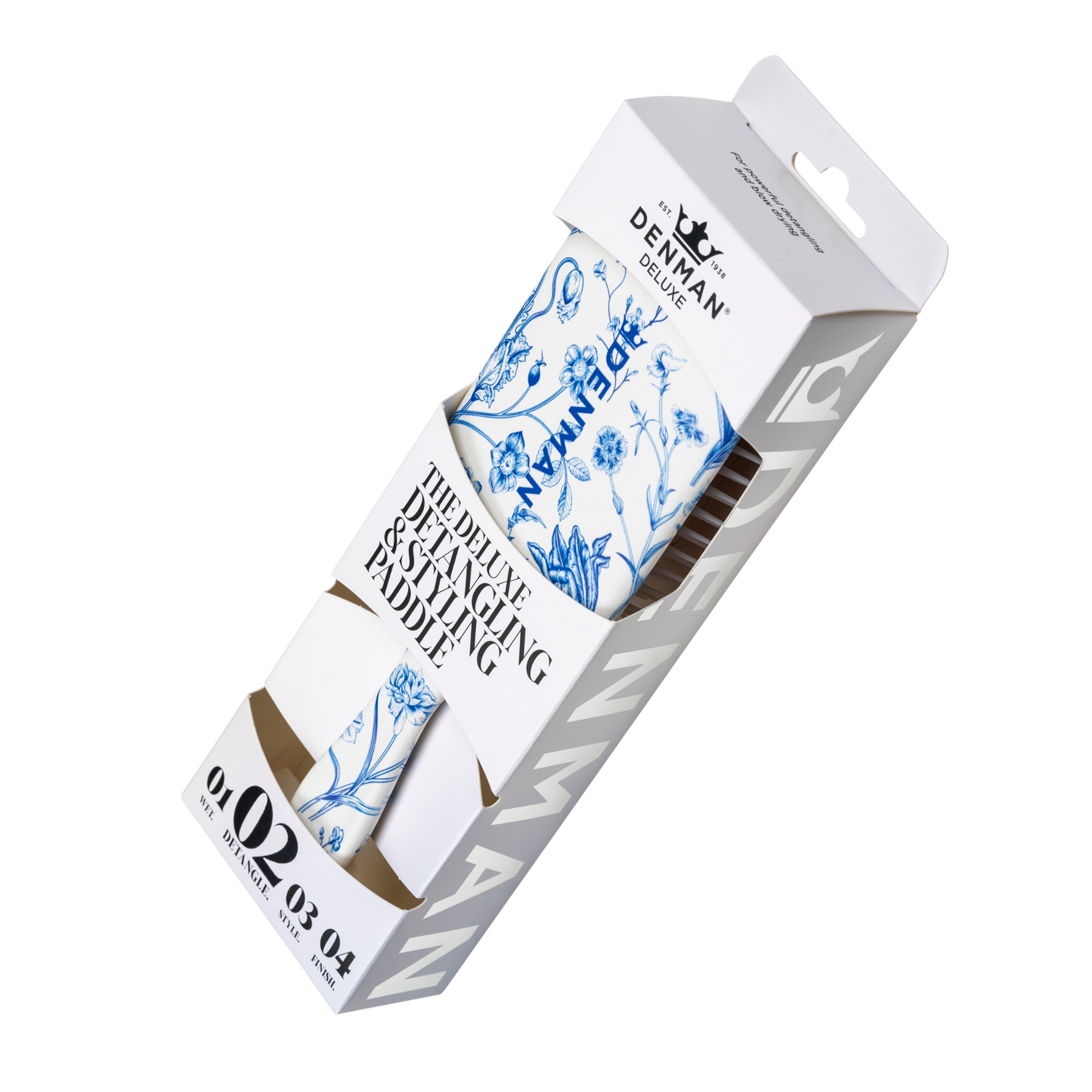 Denman Denman Deluxe D38 Power Paddle Brush Blue Belle