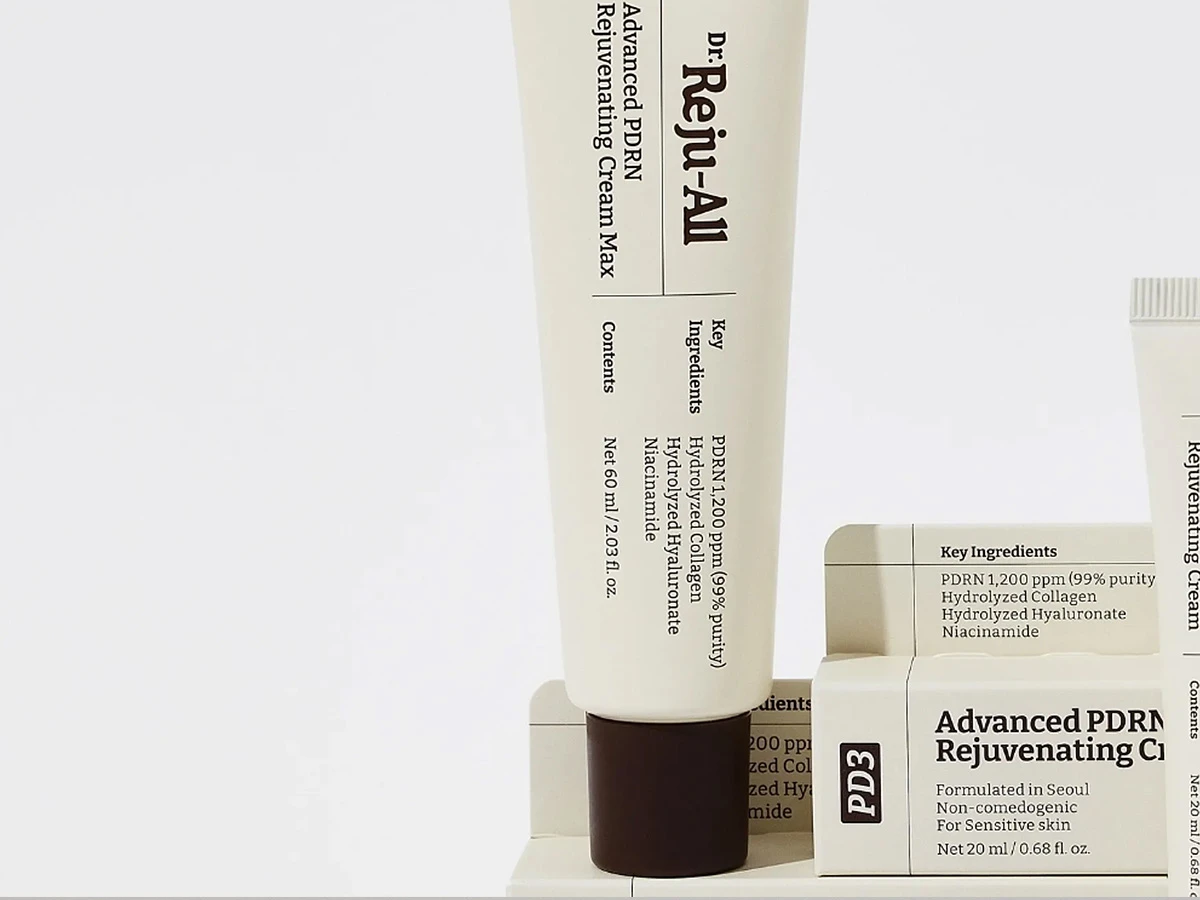 Dr. Reju-All Advanced PDRN Rejuvenating Cream Max, 60ml. Indeholder PDRN, kollagen, hyaluronat, niacinamid.