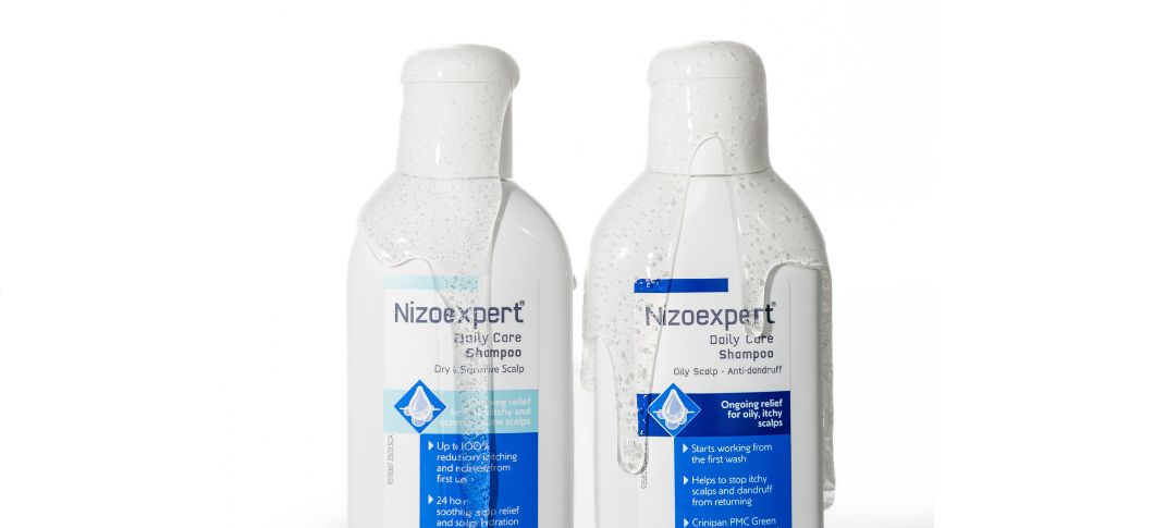 Her to Nizoexpert produkter på hvid baggrund.