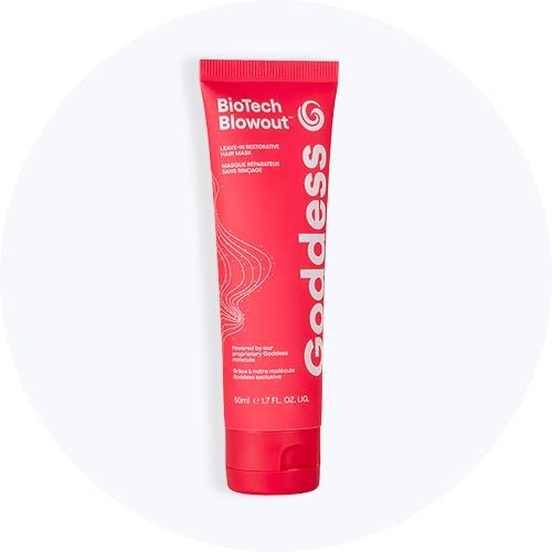 BioTech Blowout Goddess Leave-in genopbyggende hårmaske i en rød tube, 50ml.