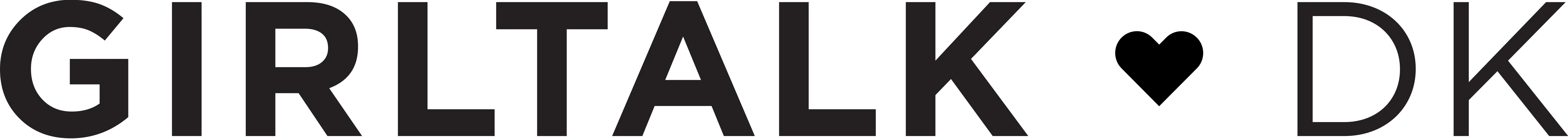Girltalk logo sort tekst på hvid baggrund