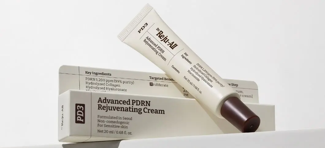 Dr. Reju-All Advanced PDRN Rejuvenating Cream, 20 ml. Indeholder PDRN, kollagen, niacinamid. Til følsom hud.