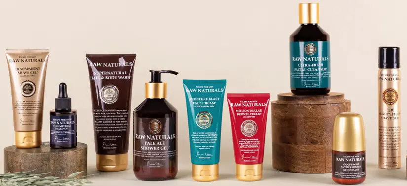 Raw Naturals produkter på linje