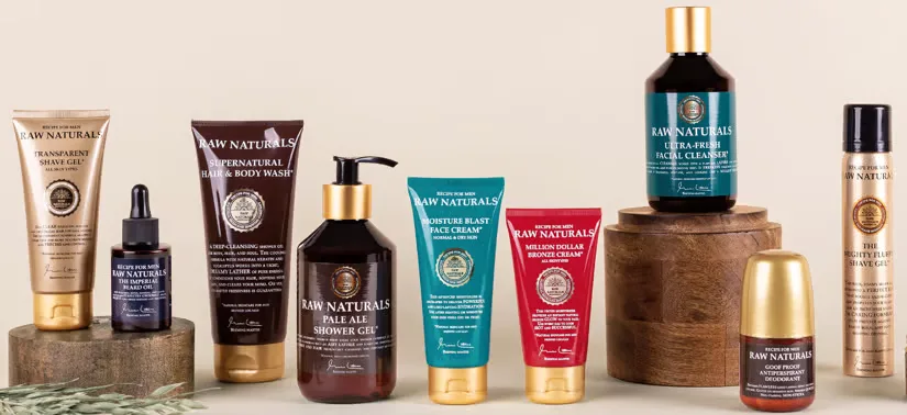 Raw Naturals produkter på linje