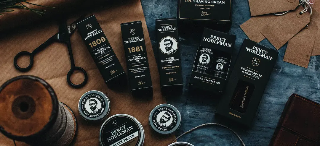 Percy Nobleman produkter set ovenfra