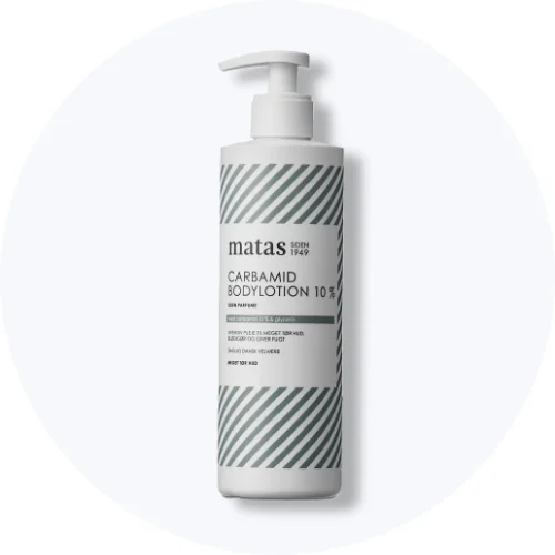 Her ses en stor bodylotion fra Matas Striber.