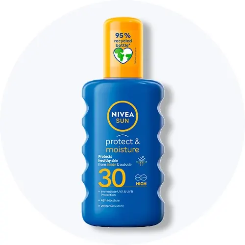 Her ses en solcreme med SPF 30 fra Nivea