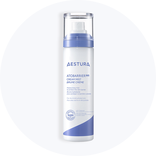 AESTURA ATOBARRIER 365 Cream Mist. Fugtgivende spray til tør og dehydreret hud, beskytter hudbarrieren med ceramider.