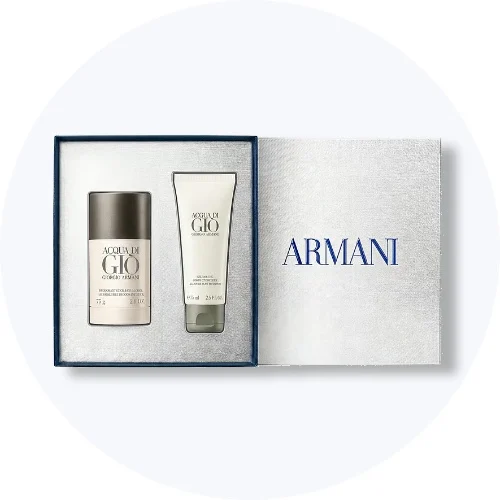 Acqua di Gio Giorgio Armani gaveæske med alkoholfri deodorantstick 75g og shower gel 75ml.