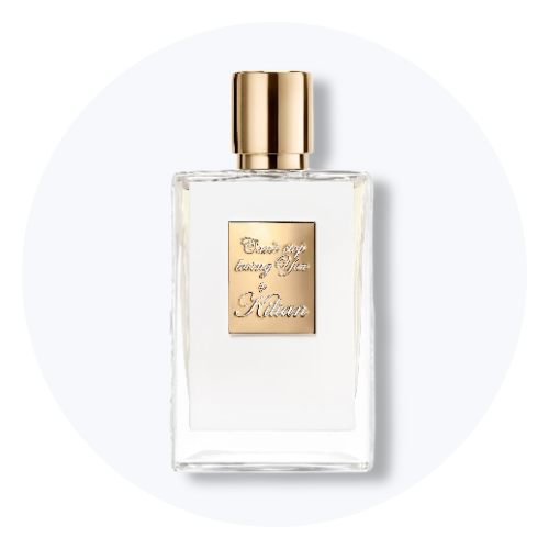 Kilian Don't Stop Loving You parfume i rektangulær flaske med guldlåg og guldlabel.