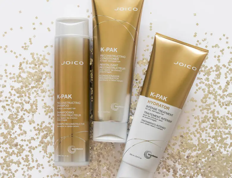 Her ses tre guld JOICO produkter.