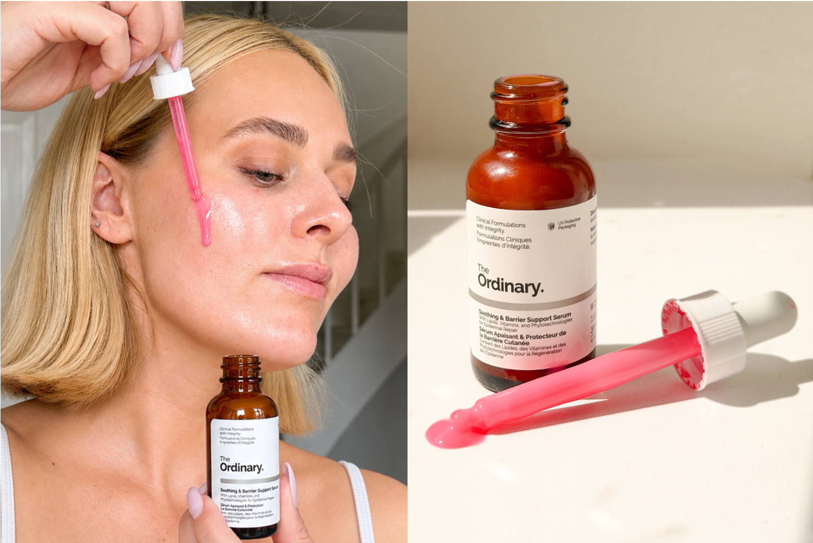 en dame med et serum fra the ordinary