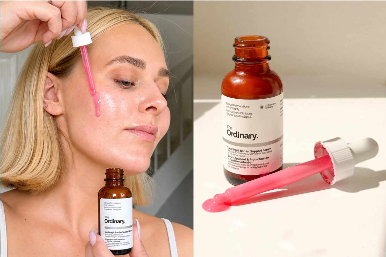 en dame med et serum fra the ordinary