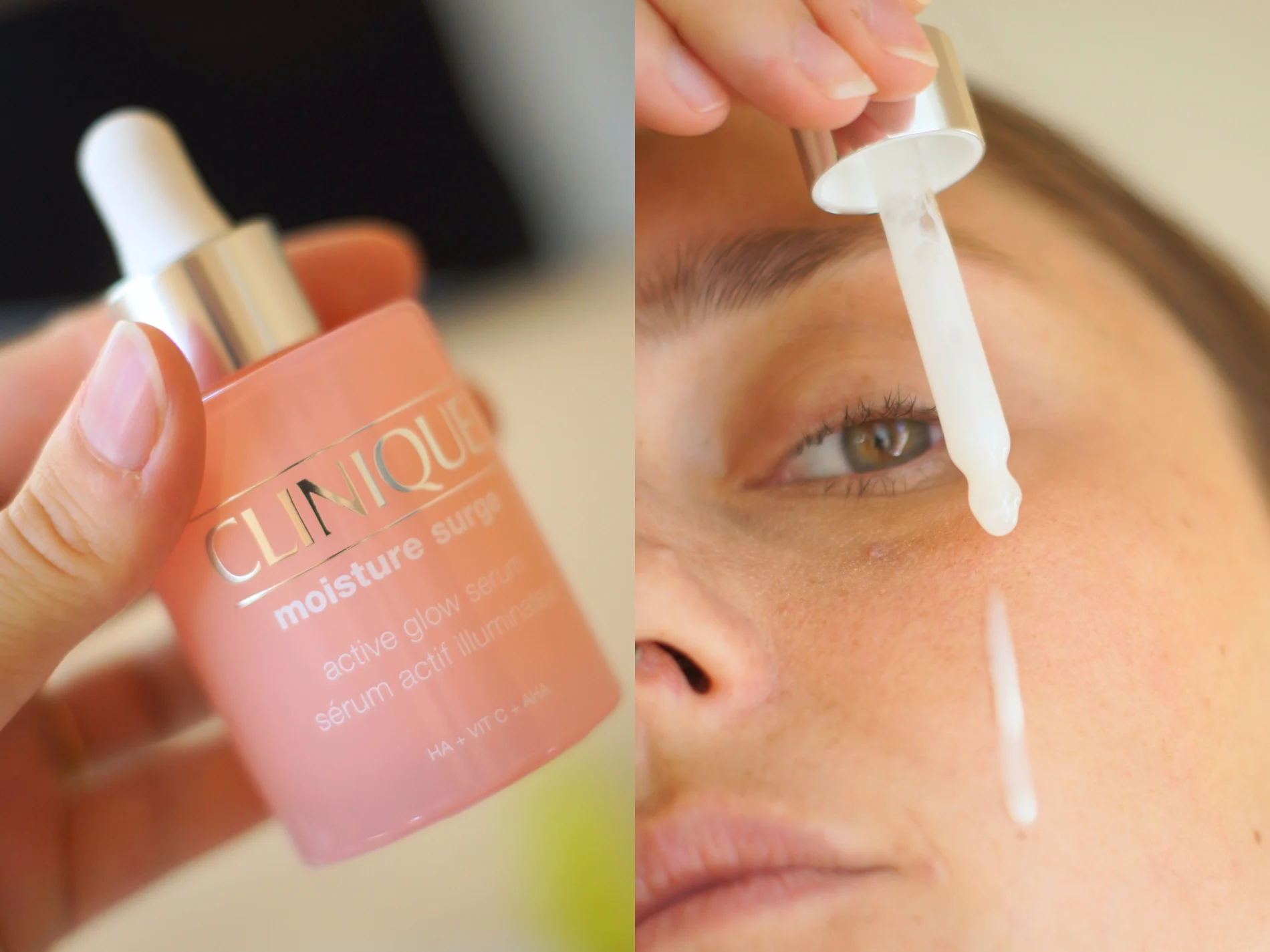 Serum fra clinique på hud