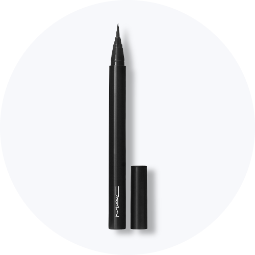 Sort MAC flydende eyeliner pen med aftaget hætte