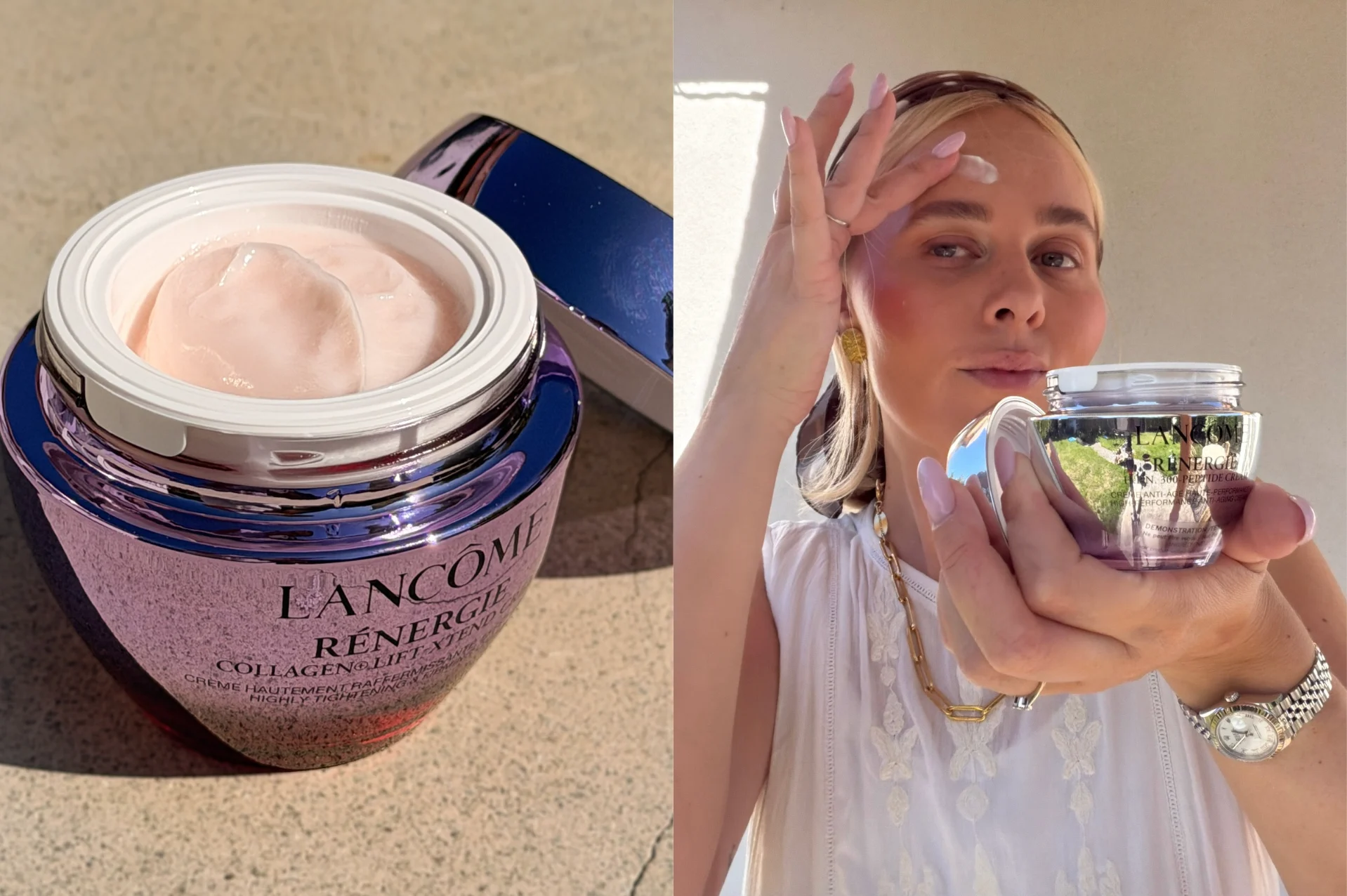 kvinde med lancome produkter