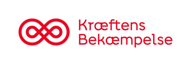 Her ses Kræftens Bekæmpelses logo.