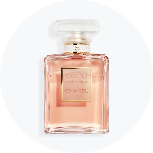 Her ses et billede af en CHANEL COCO Mademoiselle parfume.