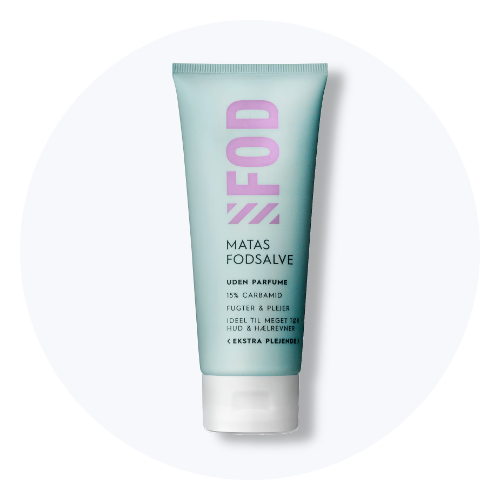 Matas Fodsalve, Uden Parfume, 15% Carbamid. Fugter og plejer meget tør hud og hælrevner, ekstra plejende.