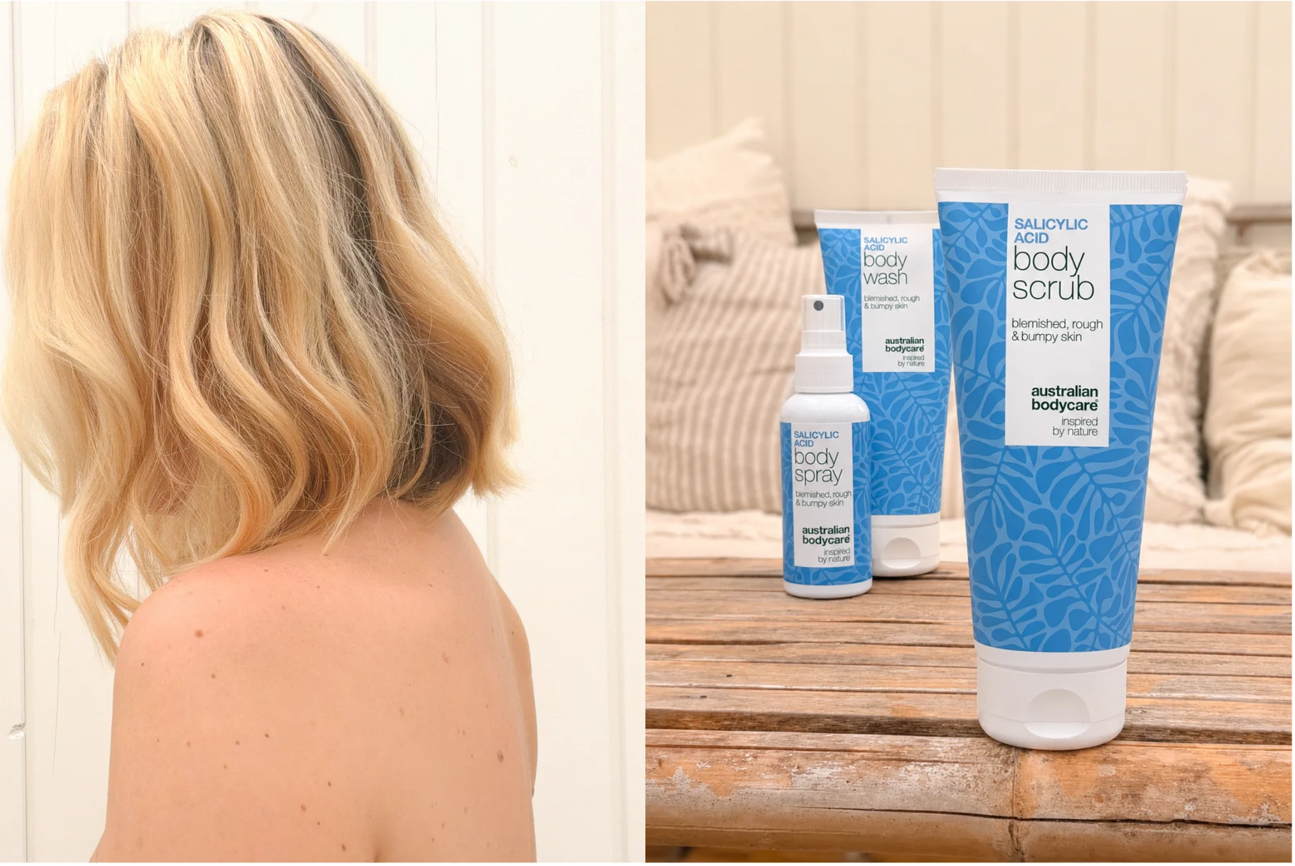 præsentation af body scrub fra abc