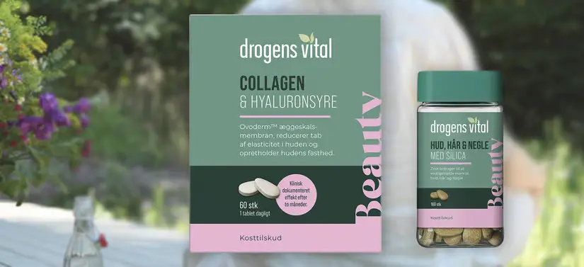 To Drogens Vital produkter med have i baggrunden