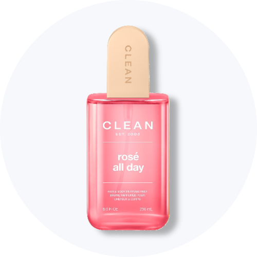 Her ses en gul body mist fra Clean