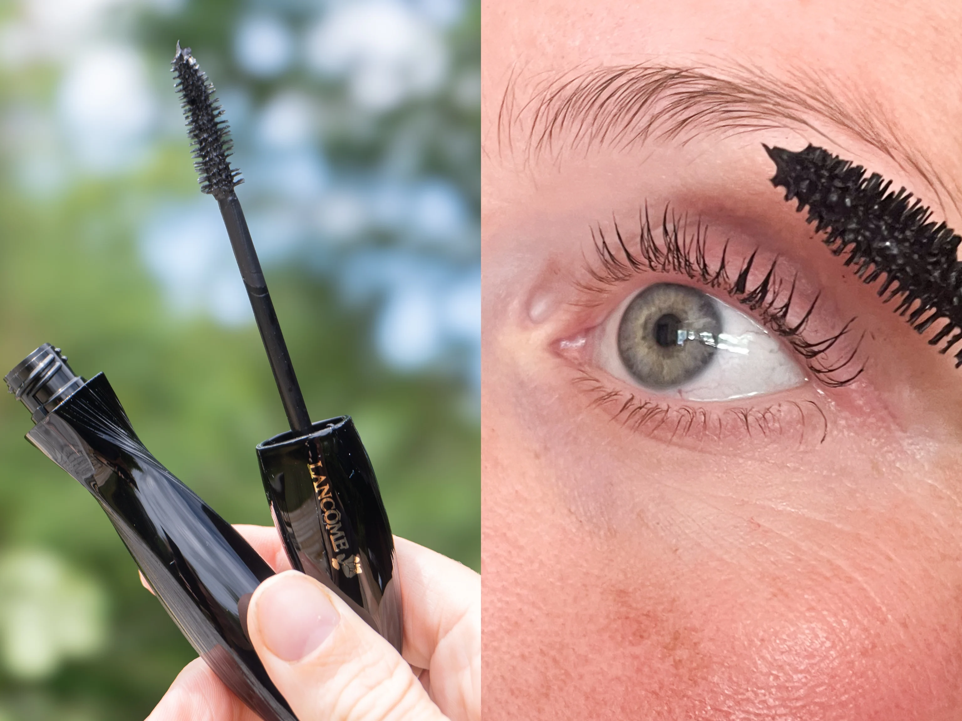 hypnoase mascara i hånd og på vipper