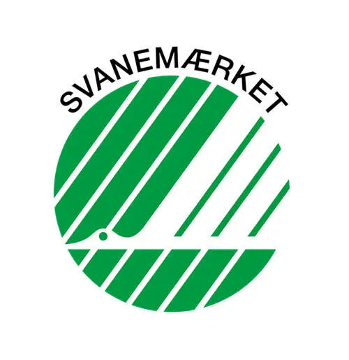 Her ses Svanemærkets logo.