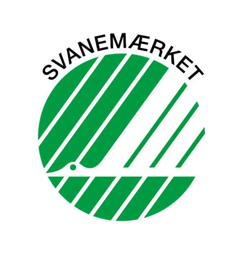 Her ses Svanemærkets logo.