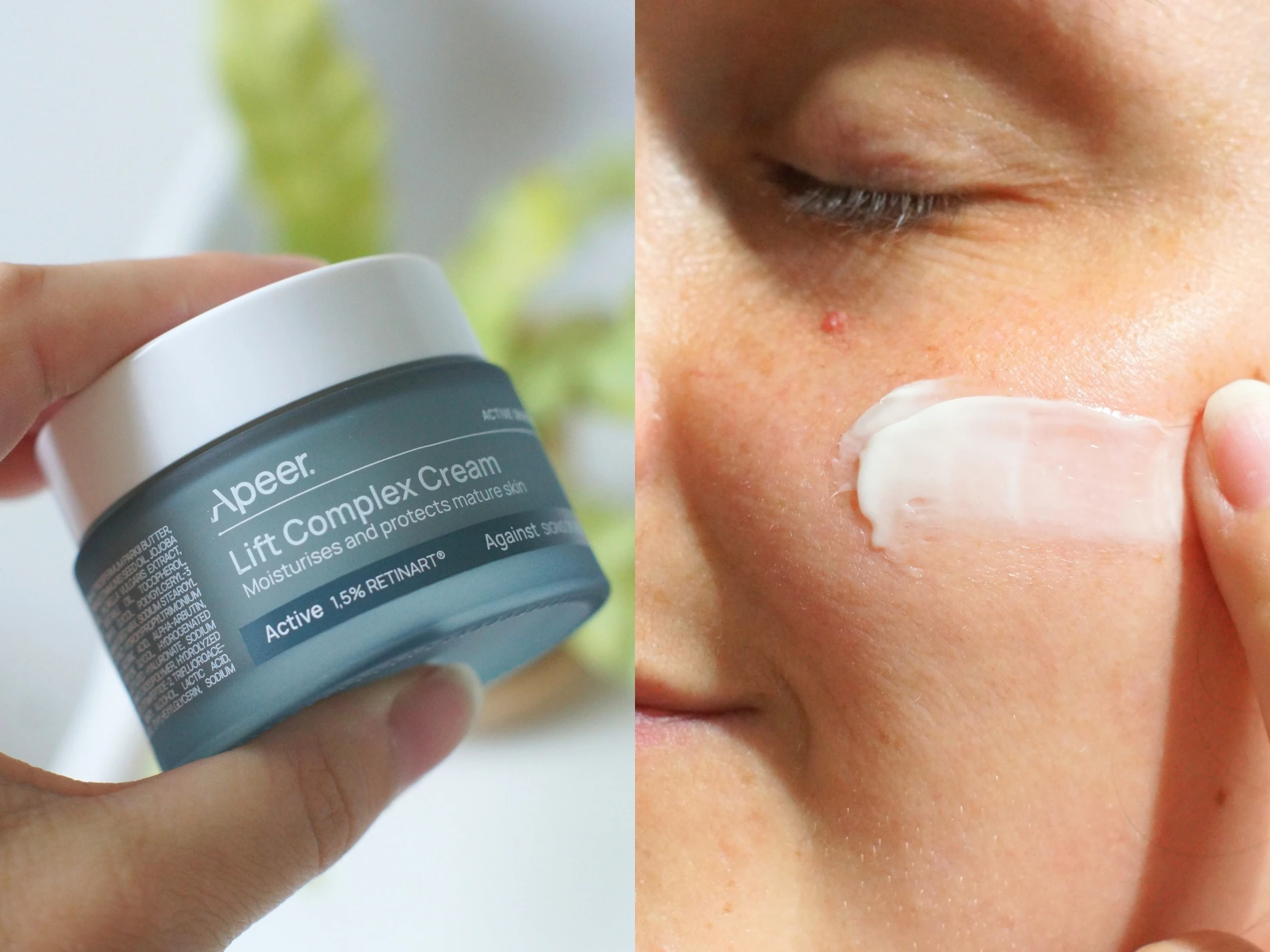 Apeer Lift Complex Cream dagcreme prøvet på hud