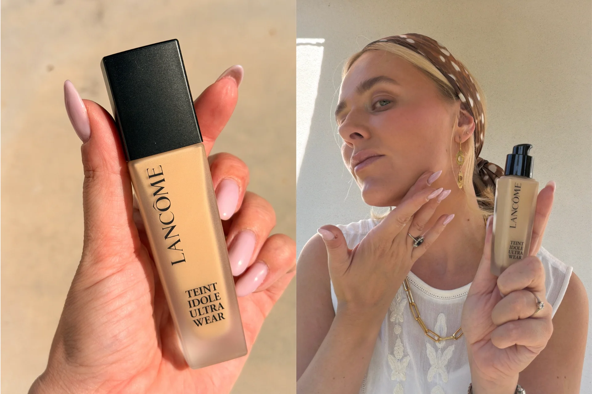kvinde med lancome foundation