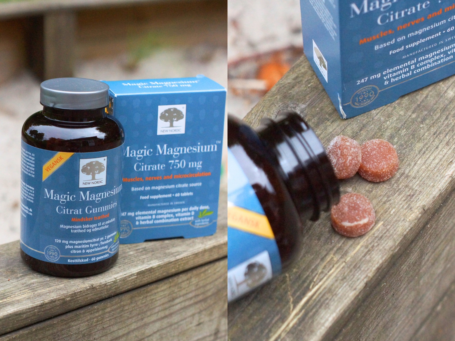 Magnesium citrat i top former - som tabletter og gummies