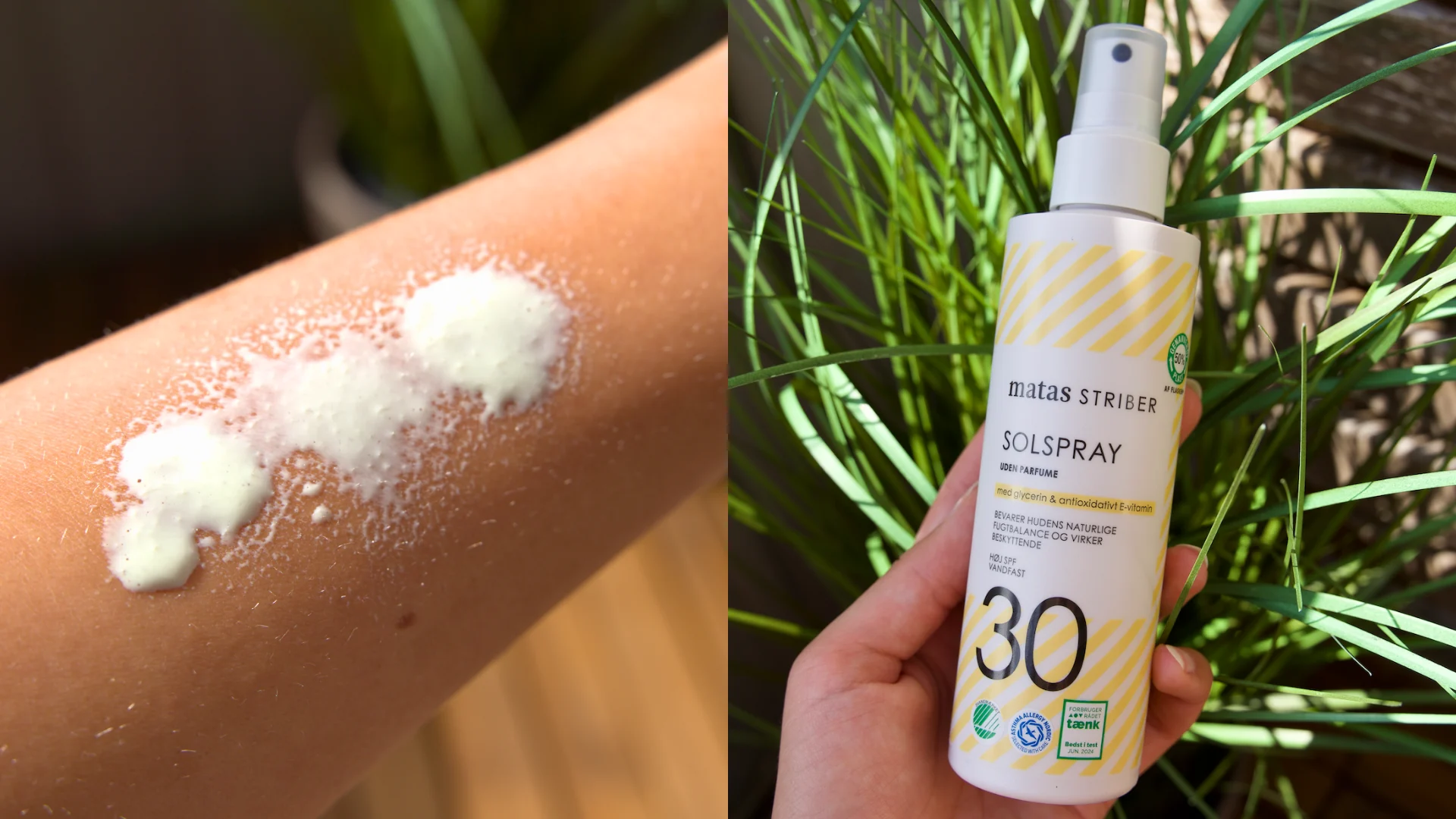 Solspray på arm