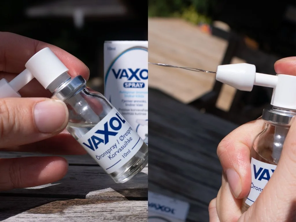 vaxol ørespray i brug