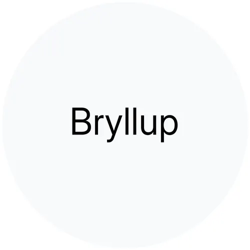 Bryllup sort tekst i lysegrå boble